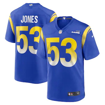 mens nike ernest jones royal los angeles rams team game pla